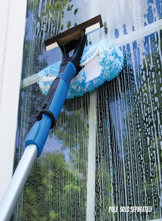 Unger Professional Connect and Clean 2-in-1 Squeegee and Scrubber, 6” Window Cleaning Tool, Commercial and Residential Use, Washer Cleaner Supplies to Remove Excess Water and Dry - Image 2